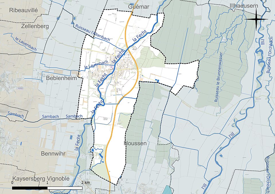 Réseau hydrographique d'Ostheim.